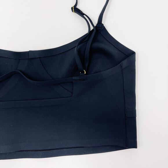 New Intimately Free People Small S Black Bringley Longline Bralette Cutout Back - Picture 5 of 12